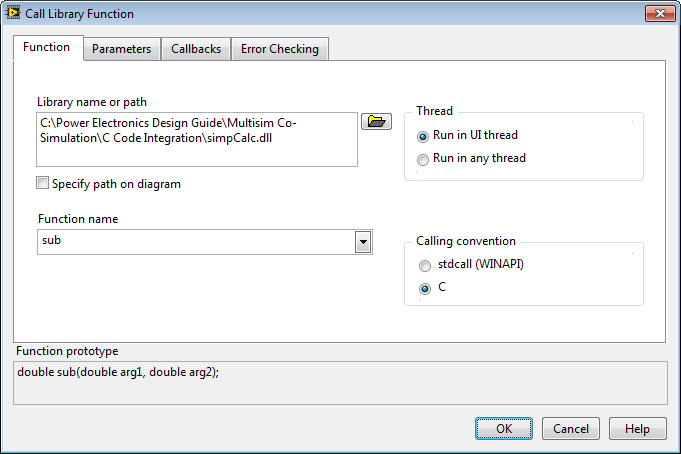 Call Library Function - select DLL and subroutine.png